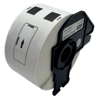 Štítky / etikety pro tiskárny BROTHER QL - typ DK-11208 - 38 x 90 mm - 400 ks/role, bílá (kompatibilní)